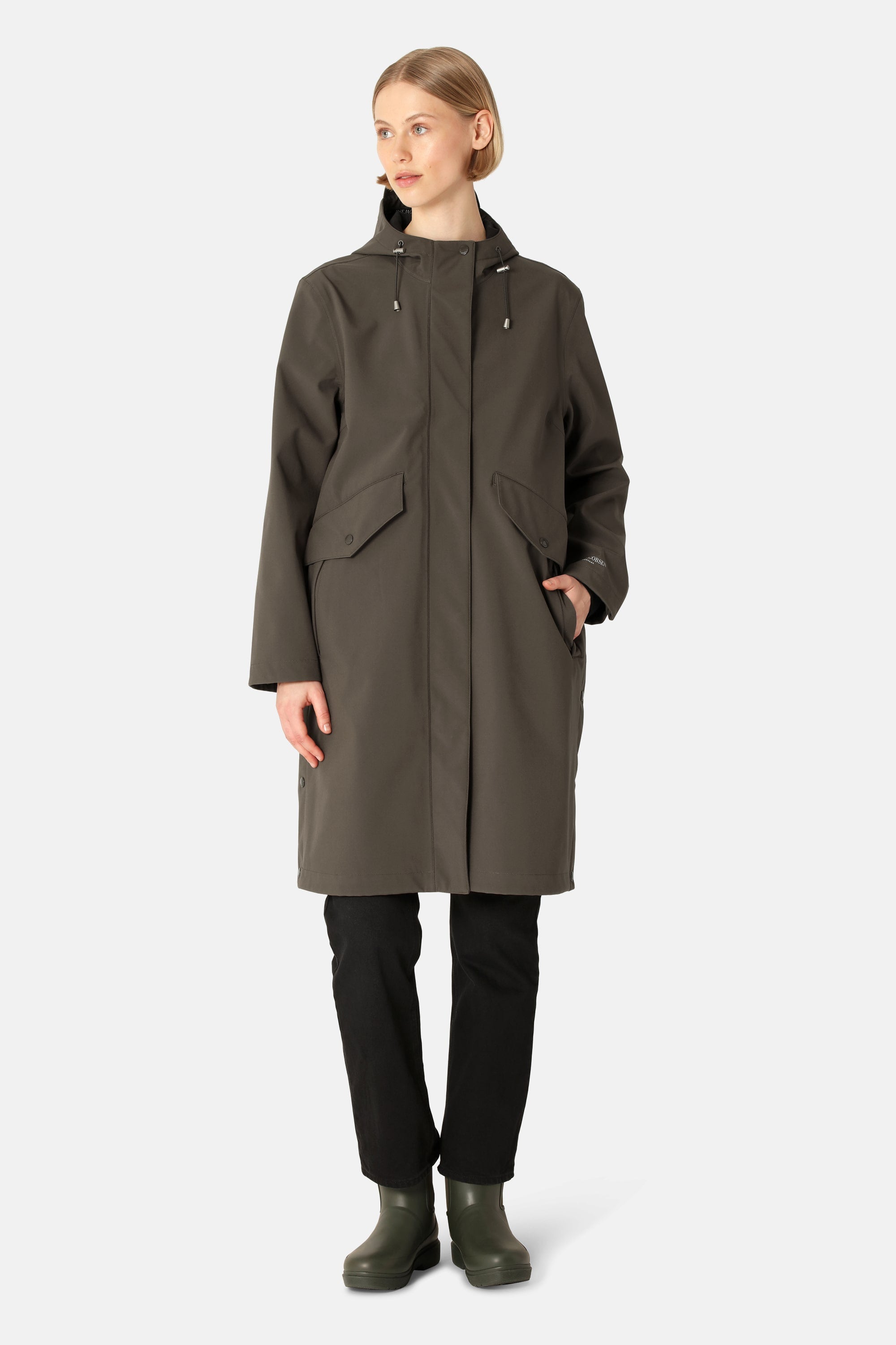 Long Softshell Raincoat - Wren